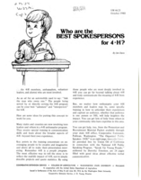 Who are the best spokespersons for 4-H?