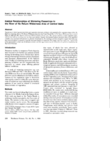 Habitat Relationship of Wintering Passerines in the River of No Return Wilderness Area of Central Idaho