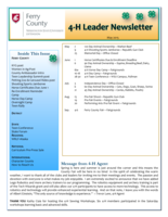 Ferry County 4-H Newsletter, May 2015