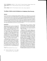 The effect of multi-nutrient fertilization on understory plant diversity