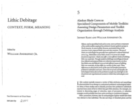 Alaskan Blade Cores as Specialized Components of Mobile Toolkits: Assessing Design Parameters and Toolkit Organization through Debitage Analysis