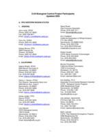 CLB biological control project participants updated 2004