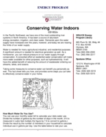 Conserving Water Indoors