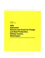 1979 estimated returns and costs for forage and beef production, Kittitas County, Washington