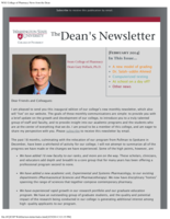Dean's Newsletter, February 2014