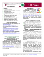WSU Yakima County Extension 4-H Focus, September 2018