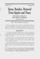 Spray residue removal from apples and pears