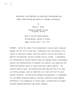 Prehistoric lithic materials on Cedar Mesa, Southeastern Utah: source identification and aspects of regional distribution.