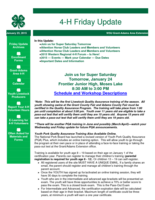 4-H Friday Update, January 23, 2015