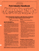 Pork production systems with business analyses: The two-litter pasture system (farrow-to-finish)