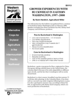 Grower Experiences with Buckwheat in Eastern Washington, 1997-2000 (Grower Experiences - Alternate Crops Series)