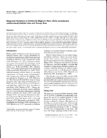 Seasonal variation in California bighorn ram (Ovis canadensis californiana) habitat use and group size