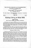 Raising calves on skim milk