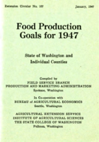 Food production goals for 1947 (State of Washington and individual counties)