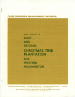 Christmas tree plantation costs and returns for western Washington