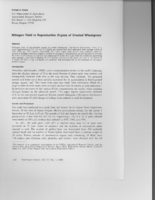 Nitrogen Yield in Reproductive Organs of Crested Wheatgrass