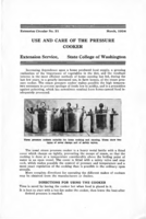 Use and care of the pressure cooker