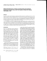 Wetland development in primary and secondary successional substrates fourteen years after the eruption of Mount St. Helens, Washington, USA