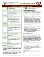 WSU Kittitas County Extension 4-H Focus, November 2018