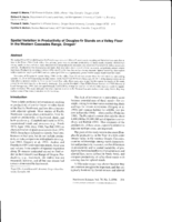Spatial variation in productivity of Douglas-fir stands on a valley floor in the Western Cascades range, Oregon