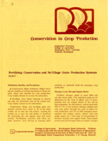 Conservation in crop production