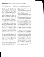 The Yellowstone Fires of 1988: Natural Process and Natural Policy