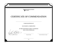 EFNEP Certificate of Commendation