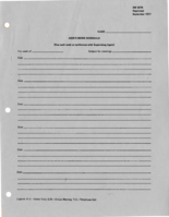 Aide's work schedule