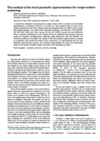 The method of the local parabolic approximation for rough surface scattering