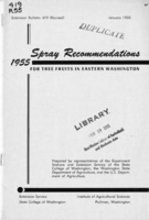 1955 Spray recommendations for tree fruits in eastern Washington