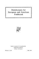 Disinfectants for European and American foulbrood