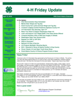 4-H Friday Update, April 13, 2018