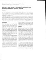 Bird Use of Forest Patches in the Subalpine Forest-Alpine Tundra Ecotone of the Beartooth Mountains, Wyoming