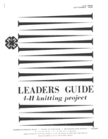 Leader's Guide: 4-H knitting project