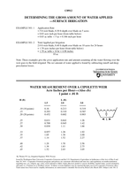 Determining the Gross Amount of Water Applied --Surface Irrigation