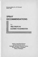 Spray recommendations for tree fruits in eastern Washington