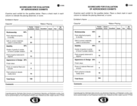 Scorecard for Evaluation of Aeroscience Exhibits