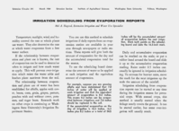 Irrigation scheduling from evaporation reports