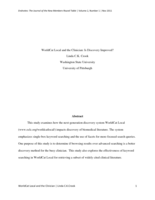 WorldCat Local and the Clinician: Is Discovery Improved?