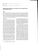 Relative humidity gradients across riparian areas in eastern Oregon and Washington forests