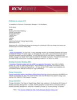 RCM News, January 2013