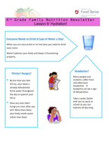 Family Nutrition: Lesson 9, Hydration
