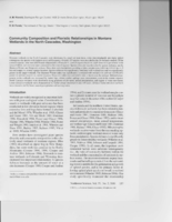Community composition and floristic relationships in Montane wetlands in the North Cascades, Washington