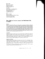 Food Habits of Arborimus albipes, the White-footed, in Oregon