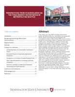 Perspectives from stakeholders on the food-energy-water nexus in metropolitan Seattle