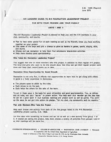 4-H leaders' guide to 4-H recreation leadership project: Fun with your friends and your family units I and II