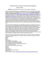 Animal Health Libraries, Librarians, and Librarianship: A Bibliography