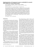Implementation of transparent sources embedded in acoustic finite-difference time-domain grids