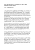 Address to the ABFM Conference on receiving the 2007 Aaron Wildavsky Lifetime Achievement Award in Public Budgeting