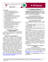 WSU Yakima County Extension 4-H Focus, March 2019